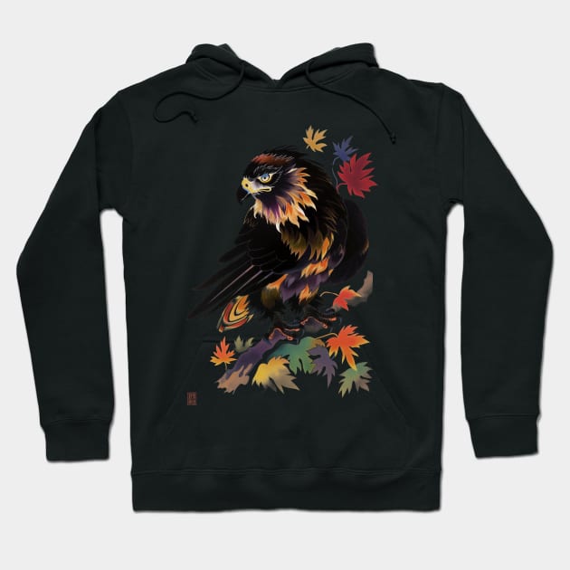 Traditional Black Eagle Hoodie by ArtisanEcho